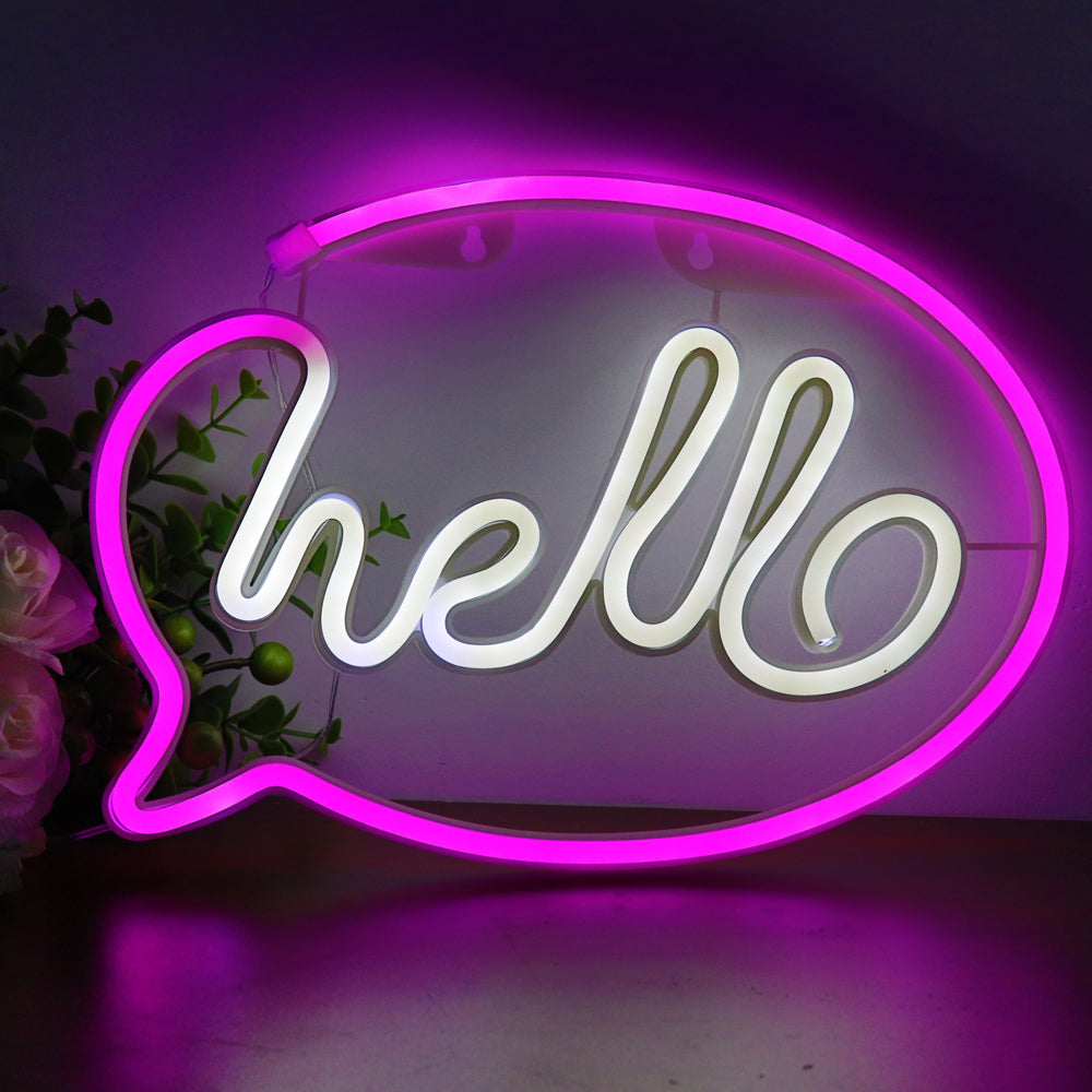 Hello neon light sign new arrivals