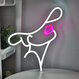 TONGER® Girl Wear Hat Art Wall LED Neon Sign Light
