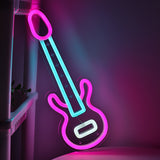 TONGER® Creative Bass Guitar Wall LED Neon Sign Light