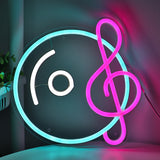 TONGER® CD With Music Symbol Wall LED Neon Sign Light