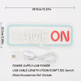 TONGER® GAME ON Wall LED Neon Sign Light