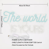 TONGER® The World is yours Wall LED Neon Sign Light