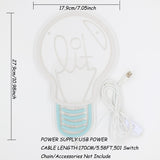 TONGER® Bulb With Lit Wall LED Neon Sign Light