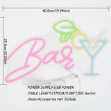 TONGER® Cocktails With Bar Wall LED Neon Sign Light