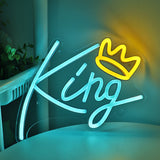 TONGER® King With Crown Wall LED Neon Sign Light