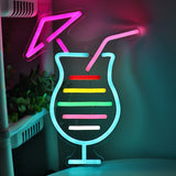 TONGER® Cocktails Wall LED Neon Sign Light