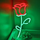 TONGER® Rose Flower Wall LED Neon Sign Light