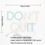 TONGER® DONT QUIT Wall LED Neon Sign Light