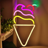 TONGER® Ice-cream Cone With Cherry Wall LED Neon Sign Light