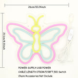 TONGER® Butterfly Wall LED Neon Sign Light