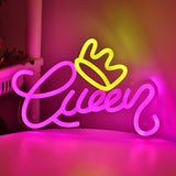 TONGER® Queen With Crown Wall LED Neon Sign Light