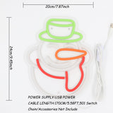 TONGER® Snowman Wall LED Neon Sign Light