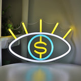 TONGER® USD Money In Eye Wall LED Neon Sign Light