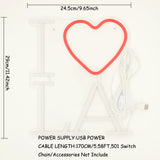 TONGER® I Heart LA Wall LED Neon Sign Light