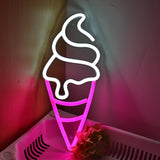 TONGER® Ice-cream Cone Wall LED Neon Sign Light