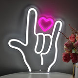 TONGER® Love Symbol With Heart Wall LED Neon Sign Light