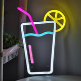 TONGER® Juice Cokatails With Lemon Wall LED Neon Sign Light