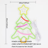TONGER® Christmas Tree With Star Wall LED Neon Sign Light