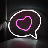 TONGER® Bubble Heart Wall LED Neon Sign Light