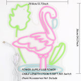 TONGER® Flamingo Bird Wall LED Neon Sign Light