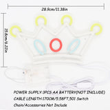 TONGER® Crown With Diamond Wall LED Neon Sign Light