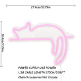 TONGER® Sleeping Cat Wall LED Neon Sign Light