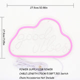 TONGER® Good vibes with Cloud Shape Wall LED Neon Sign Light