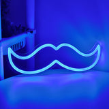 TONGER® Man Beard Moustache Wall LED Neon Sign Light
