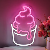 TONGER® Melting Ice Cream Cupcake Wall LED Neon Sign Light