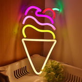 TONGER® Ice-cream Cone With Cherry Wall LED Neon Sign Light