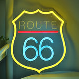 TONGER® Route 66 Wall LED Neon Sign Light