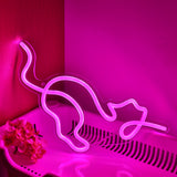 TONGER® Chasing Mouse Cat Wall LED Neon Sign Light