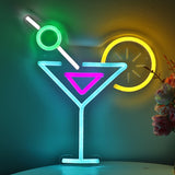 TONGER® Cocktaisl Juice With lemon Wall LED Neon Sign Light