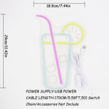 TONGER® Cocktails Wall LED Neon Sign Light