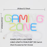 TONGER® Gaming zone Wall LED Neon Sign Light