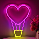 TONGER® Heart Air Balloon Wall LED Neon Sign Light