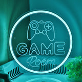 TONGER® Curve Game Room With Game Pad Handle Round Wall LED Neon Sign Light