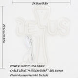 TONGER® Cross With Jesus Wall LED Neon Sign Light