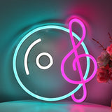 TONGER® CD With Music Symbol Wall LED Neon Sign Light
