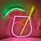 TONGER® Watermelon Juice Glass Wall LED Neon Sign Light