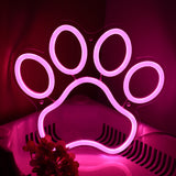 TONGER® Cat Paw Wall LED Neon Sign Light