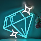 TONGER® Sparkling Sapphire Diamond Wall LED Neon Sign Light