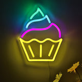 TONGER® Cupcake Muffin Wall LED Neon Sign Light