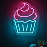 TONGER® Cupcake Muffin Wall LED Neon Sign Light