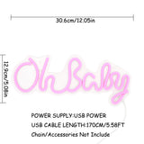 TONGER® Oh baby Wall LED Neon Sign Light