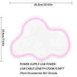 TONGER® Happy New Year With Cloud Wall LED Neon Sign Light