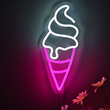 TONGER® Ice-cream Cone Wall LED Neon Sign Light