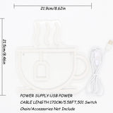 TONGER® Coffee Cup Wall LED Neon Sign Light