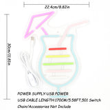 TONGER® Cocktails Wall LED Neon Sign Light