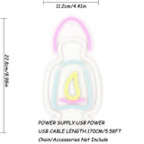 TONGER® Vintage Kerosene Lamp Oil Lamp Lantern Wall LED Neon Sign Light